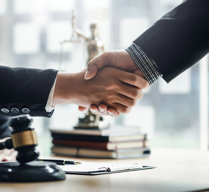 Handshake Image in a legal setting